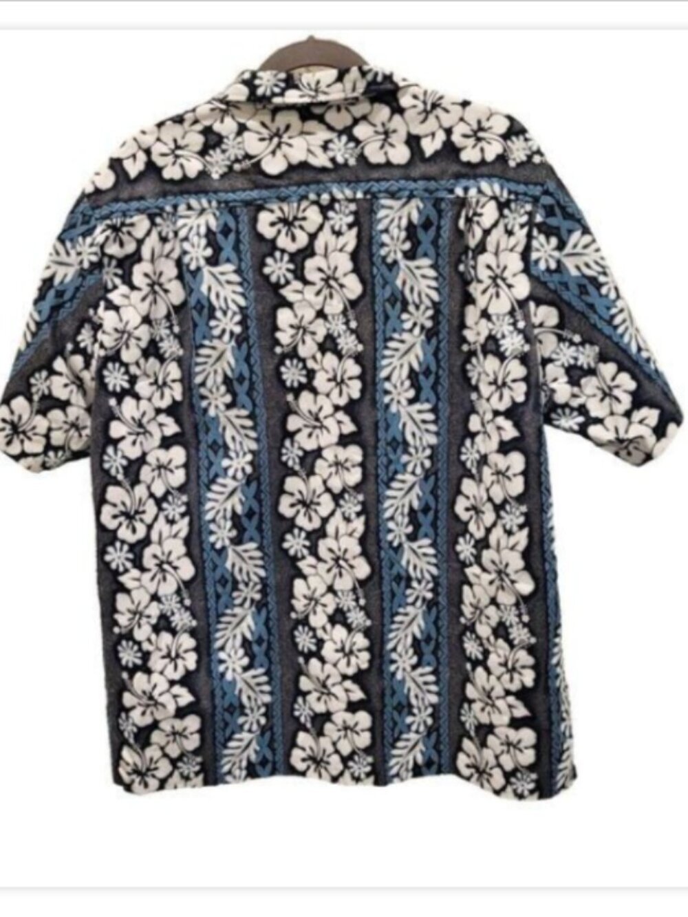 Vintage RJC Men's X-Large 100% Cotton Blue Black Shirt Casual Made in Hawaii USA - Picture 3 of 12